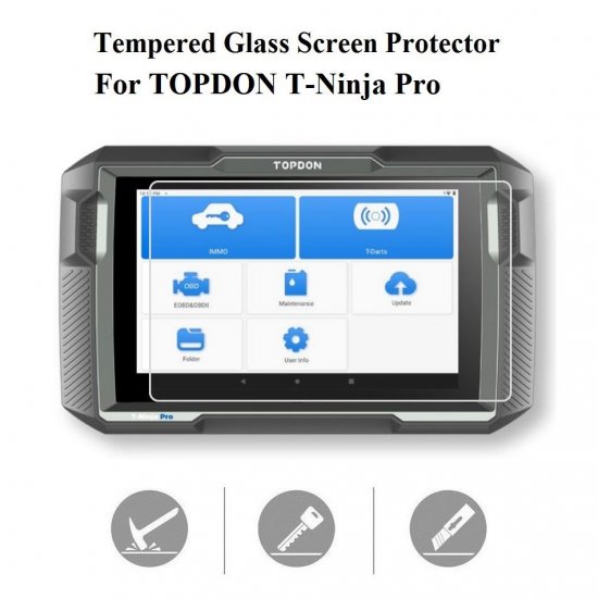 Tempered Glass Screen Protector for TOPDON T-Ninja Pro Tablet - Click Image to Close